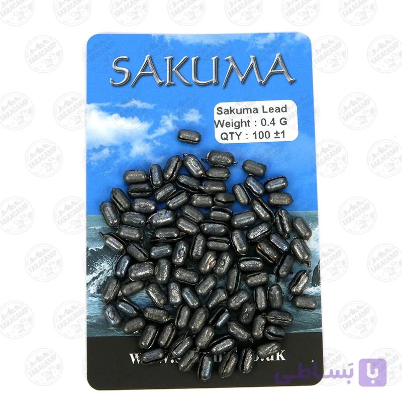 سرب ماهیگیری چاکدار ساکوما SAKUMA 0.2G بسته ۱۰۰ عددی — تصویر 1