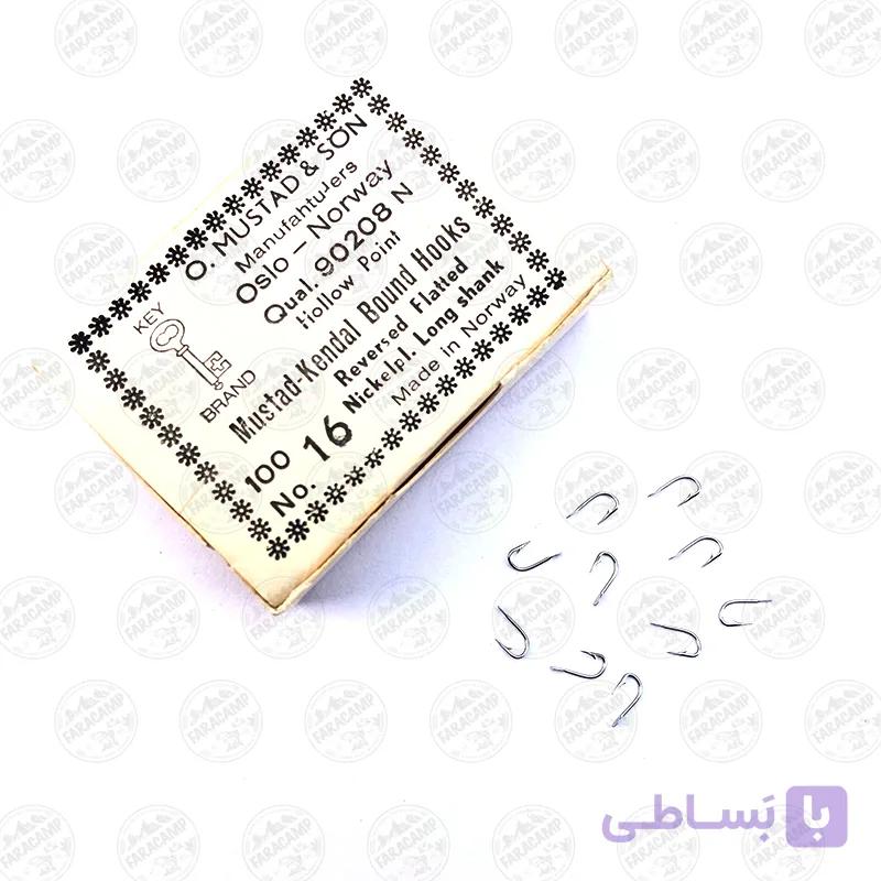 قلاب موستاد نروژ نیکل بدون چشمه سایز 16 بسته 10 عددی MUSTAD Kendal 90208N — تصویر 1