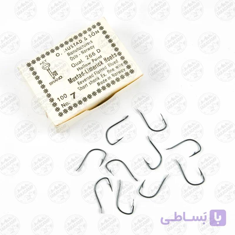 قلاب موستاد Mustad نروژ 266D سایز 7 بسته ۱۰ عددی — تصویر 1
