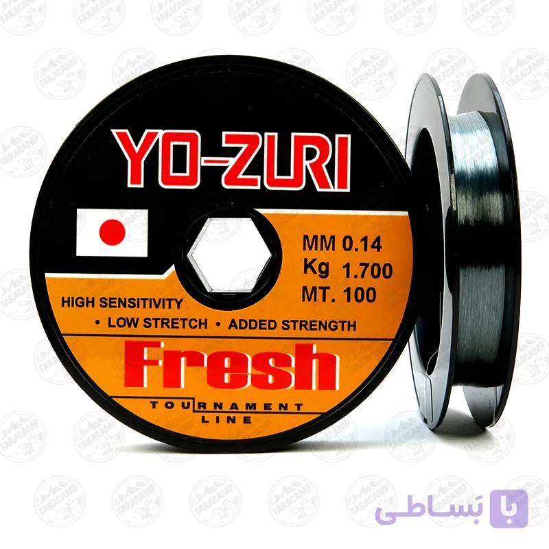نخ ماهیگیری تورنومنت Fresh یوزوری ژاپن سایز ۰.۱۴، ۱۰۰ متر YO-ZURI Fresh — تصویر 1