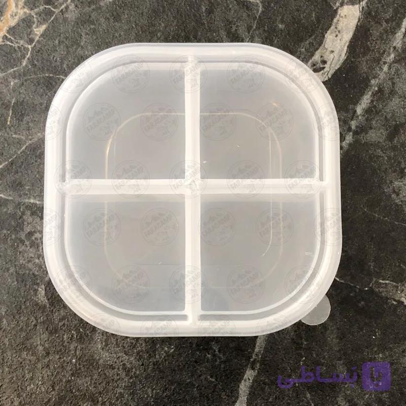 جعبه قلاب ۴ خانه مربع ماهیگیری — تصویر 1