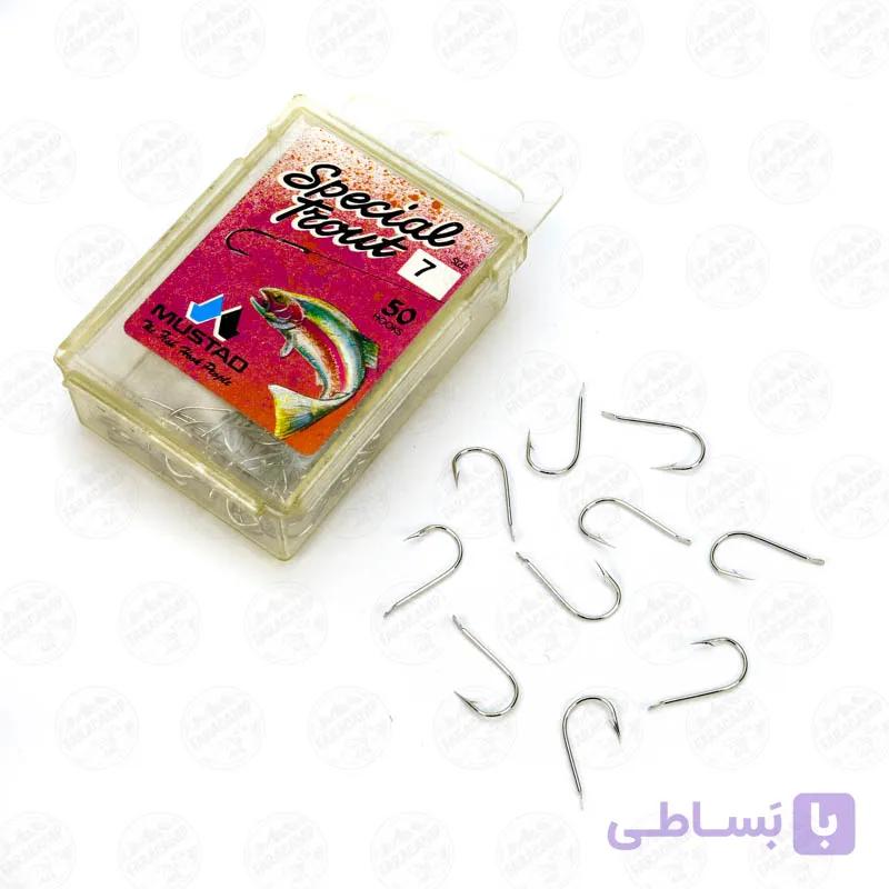 قلاب Mustad نروژ قزلی Special trout بسته ۱۰ عددی سایز 7 — تصویر 1