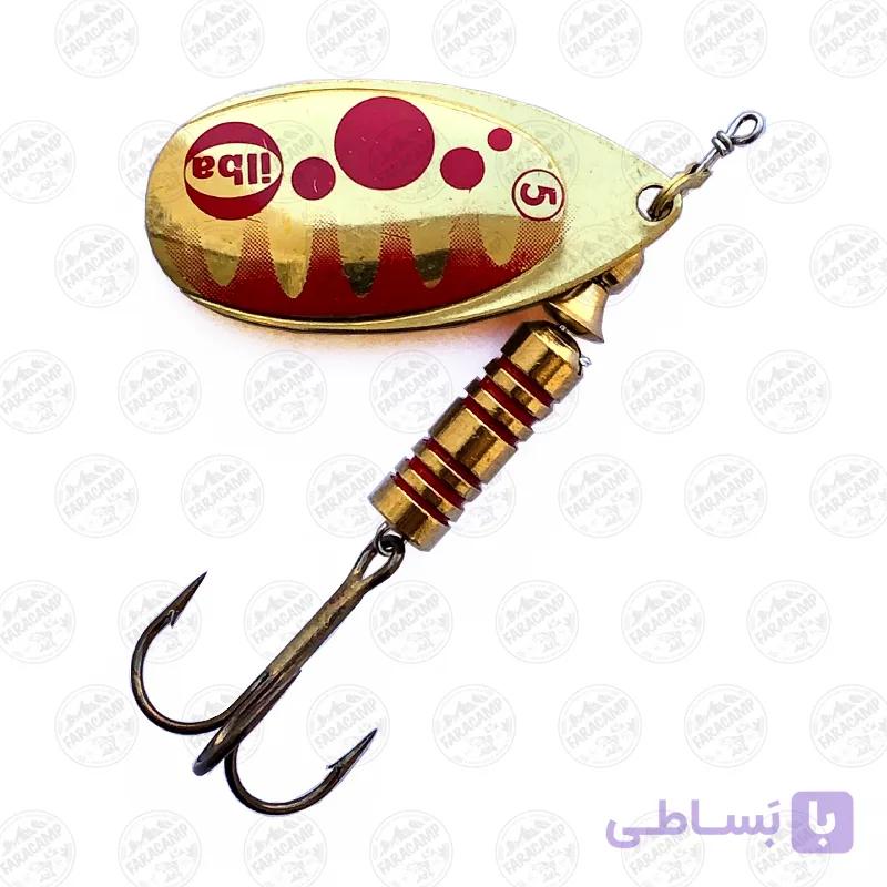 لانسه ماهیگیری سایز ۵ ایلبا ۲۰ گرمی Gold/Red Bubble ilba — تصویر 1