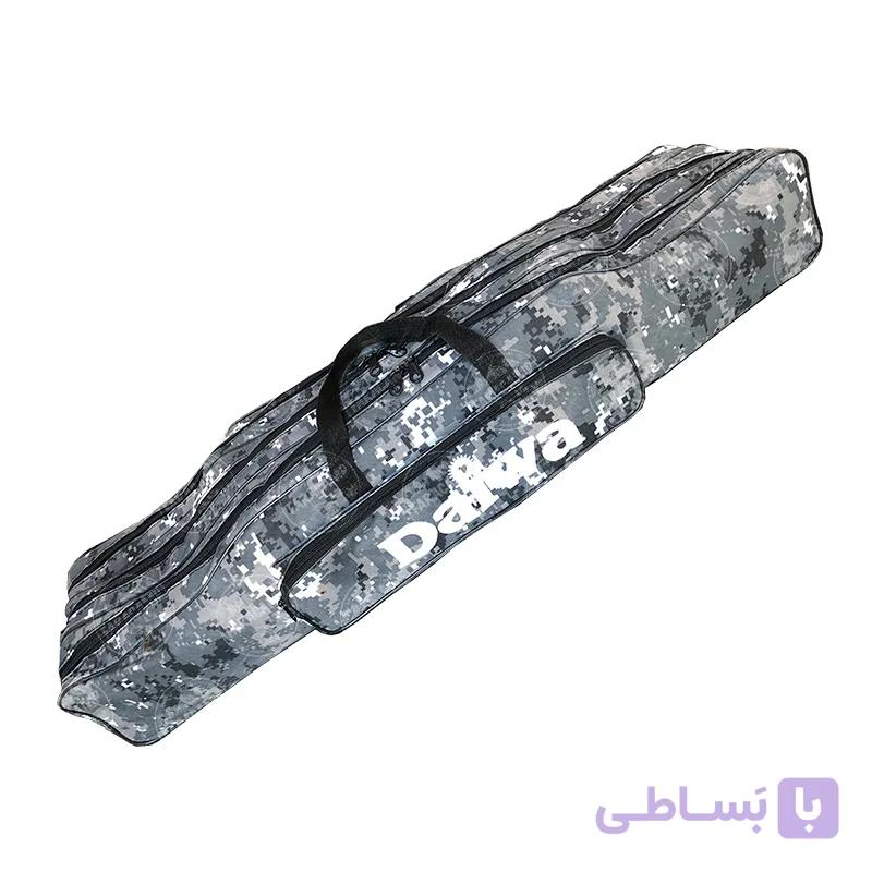 کیف لنسر ماهیگیری سه زیپ دایوا ۹۰ سانتی طرح استتار طوسی — تصویر 1