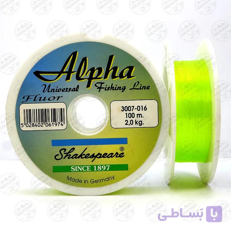 نخ ماهیگیری فسفری آلفا شکسپیر آلمان سایز ۰.۱۶، ۱۰۰ متر Alpha Shakespeare — تصویر 1