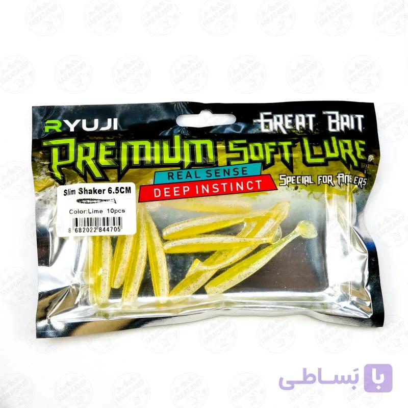 طعمه لور ماهی ژله ای ریوجی  ۶.۵ سانتی بسته ۱۰ عددی RYUJI SLIM SHAKER COOKIE — تصویر 1