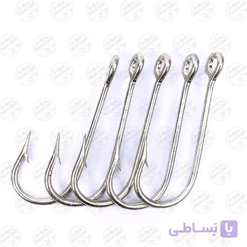 قلاب موستاد دریایی آب شور سایز ۵ بسته ۵ عددی MUSTAD ROUND BENT RINGED DURATIN HOOKS — تصویر 1