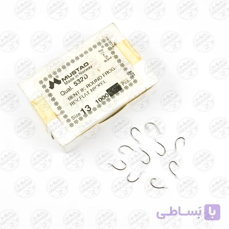 قلاب موستاد Mustad نیکل نروژ 532D سایز 13 بسته 10 عددی — تصویر 1