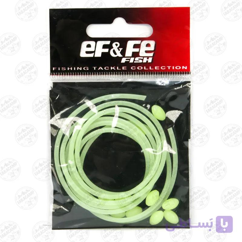 تیوب (بوم) شب تاب ماهیگیری ۱میل ۱متر همراه ۱۰ عدد بیدز افه، EF&FE RIG TUBE WITH BEEDS 1mm, 1M — تصویر 1