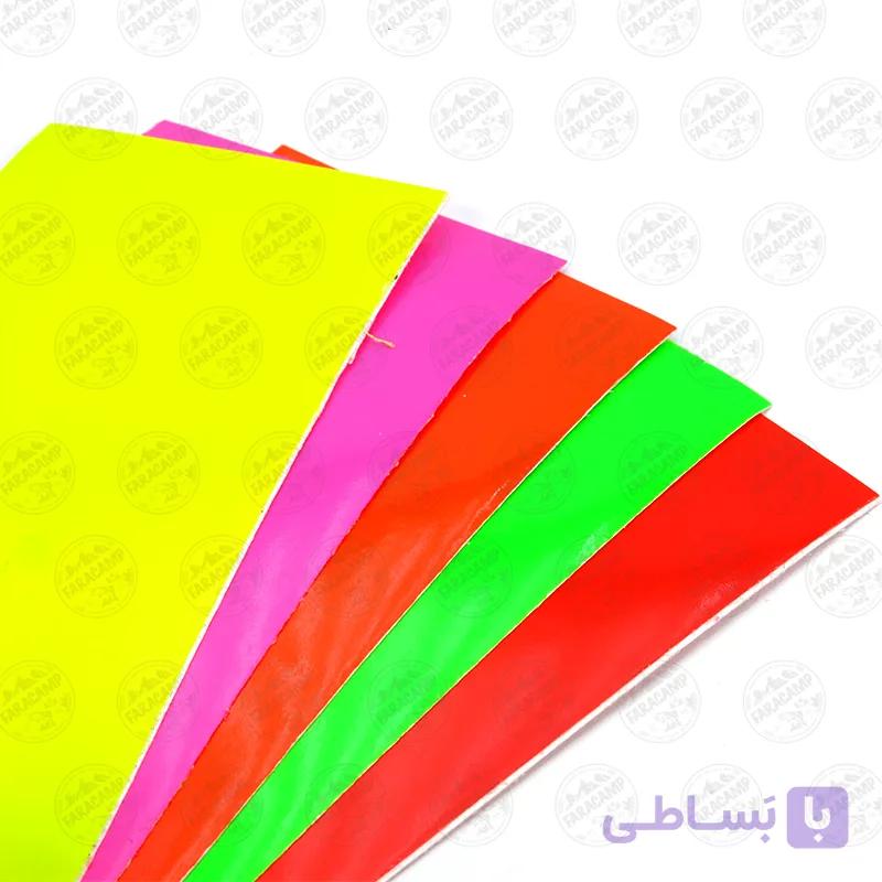 برچسب فلوروسنت (UV) ۵ رنگ ۲۰ سانتیمتری کد HE24 — تصویر 1