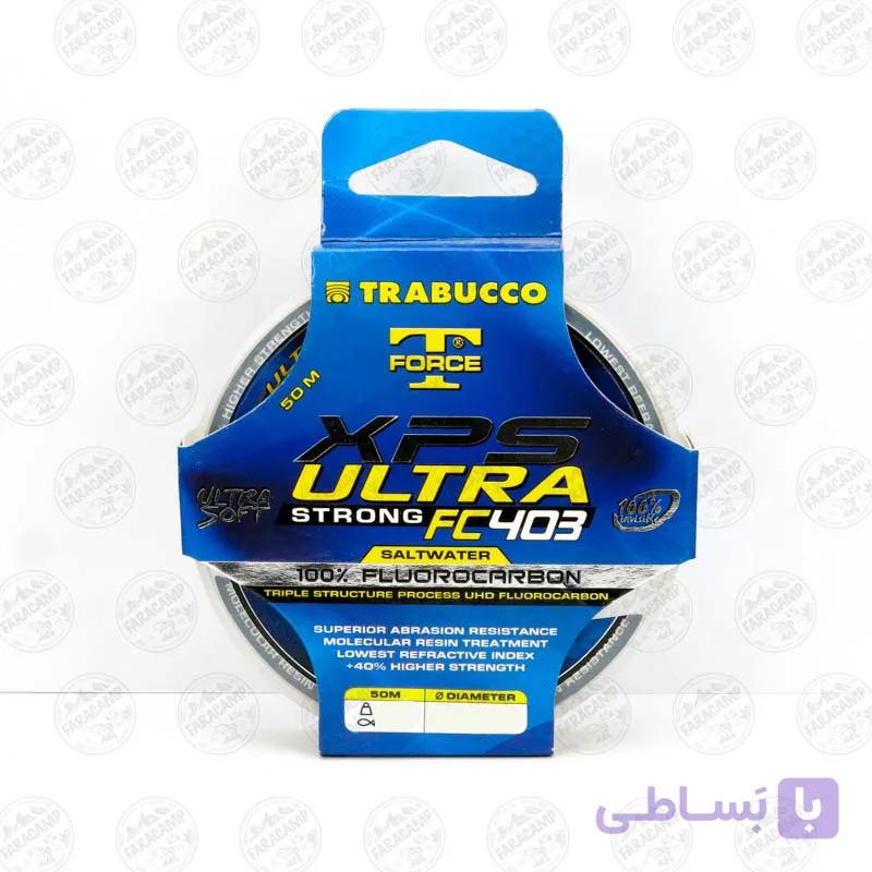 نخ ماهیگیری فلورو کربن آب شور ترابوکو ۵۰ متر سایز ۰.۴۵ مدل Trabucco XPS ULTRA FC403 — تصویر 1