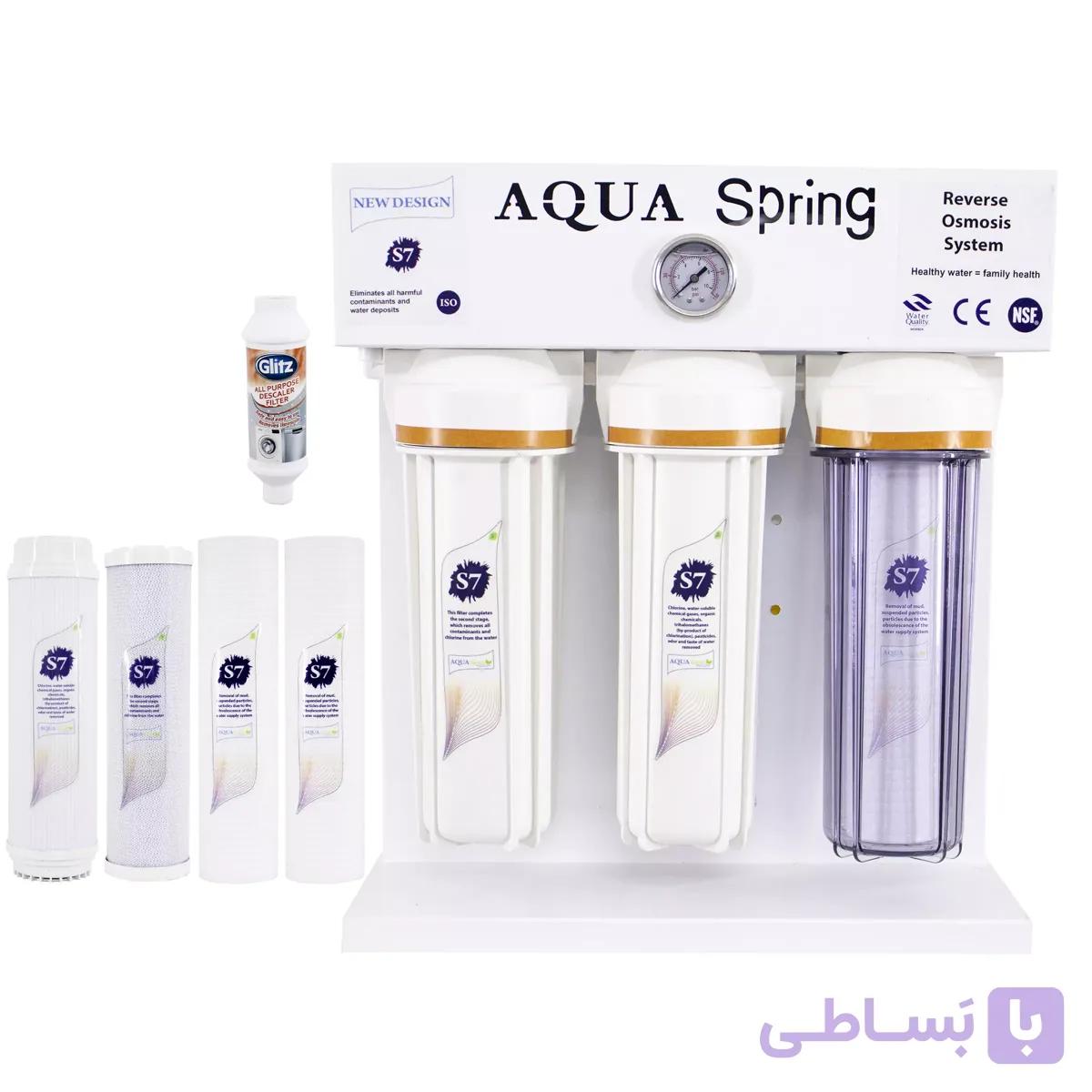 دستگاه تصفیه آب آکوآ اسپرینگ مدل  S7-WZ-7700 همراه 4فیلتر هدیه — تصویر 1