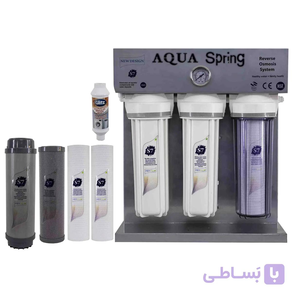 دستگاه تصفیه آب آکوآ اسپرینگ مدل  S7-KZ-7001 همراه 4فیلتر هدیه — تصویر 1