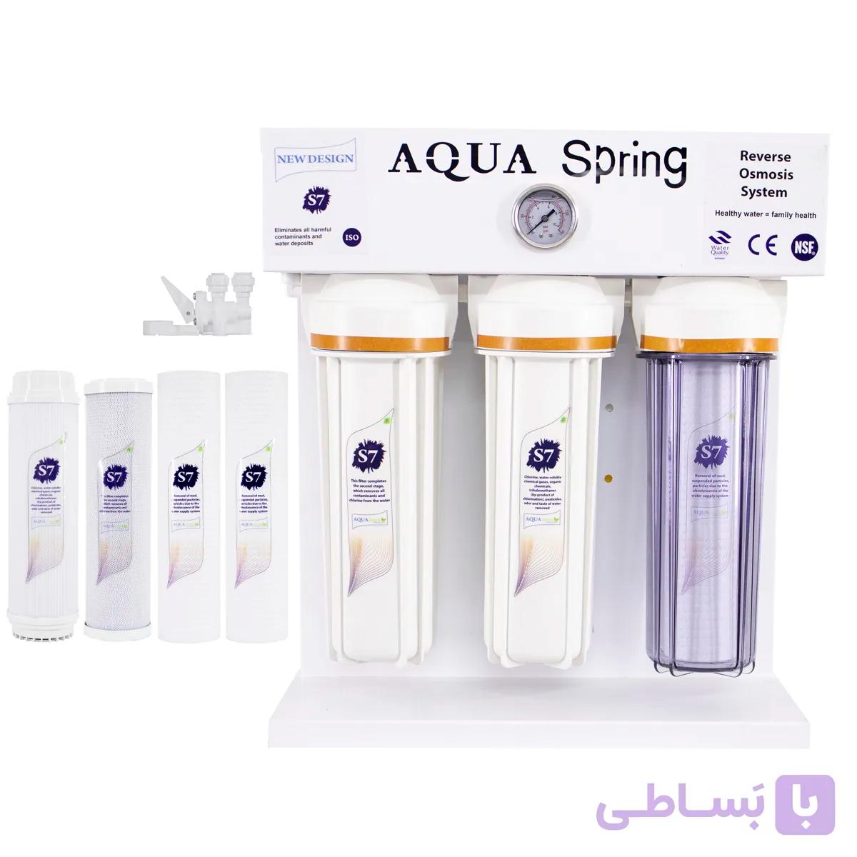 دستگاه تصفیه آب آکوآ اسپرینگ مدل  S7-WZ-7100 همراه 4فیلتر هدیه — تصویر 1