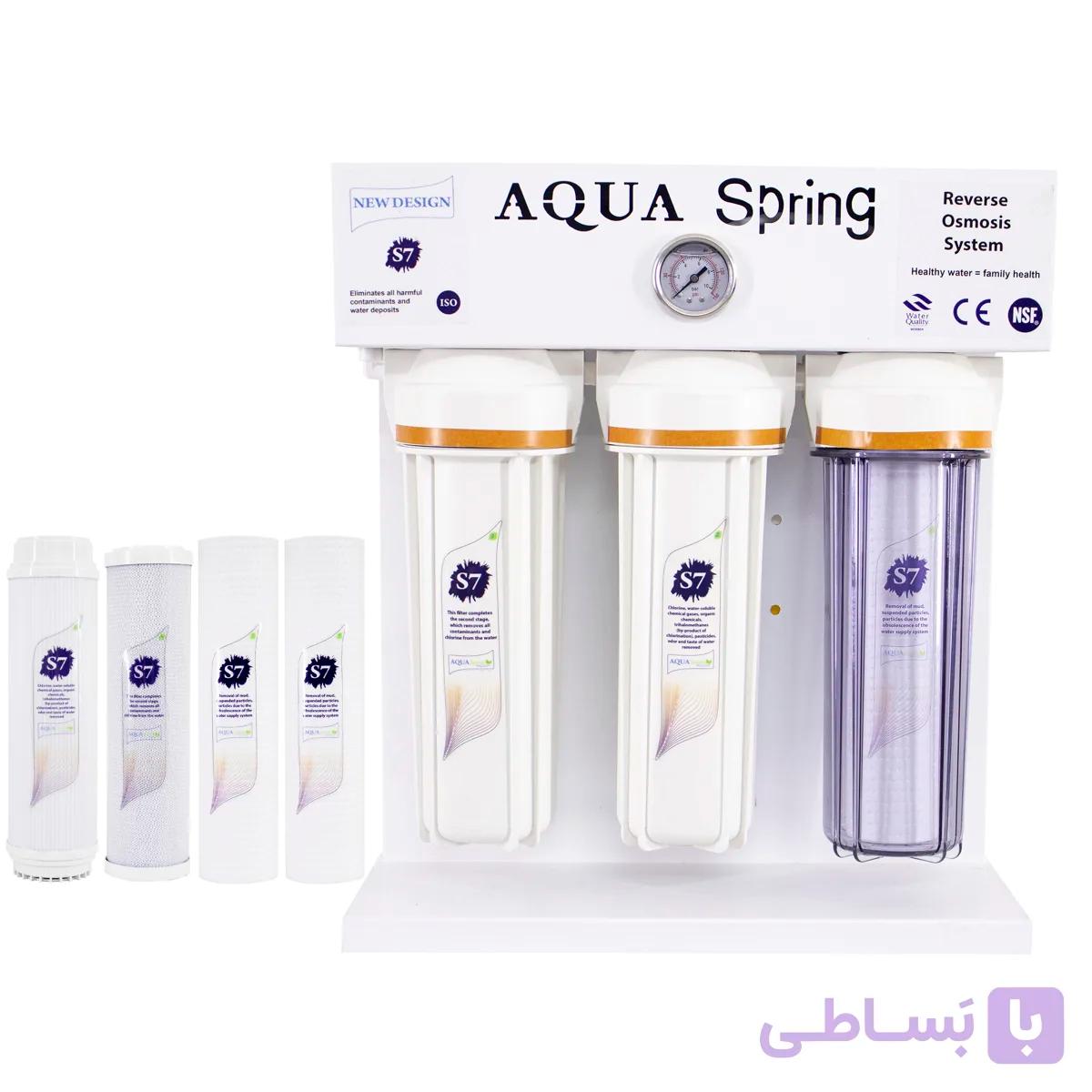 دستگاه تصفیه آب آکوآ اسپرینگ مدل  S7-WZ-7500 همراه 4فیلتر هدیه — تصویر 1