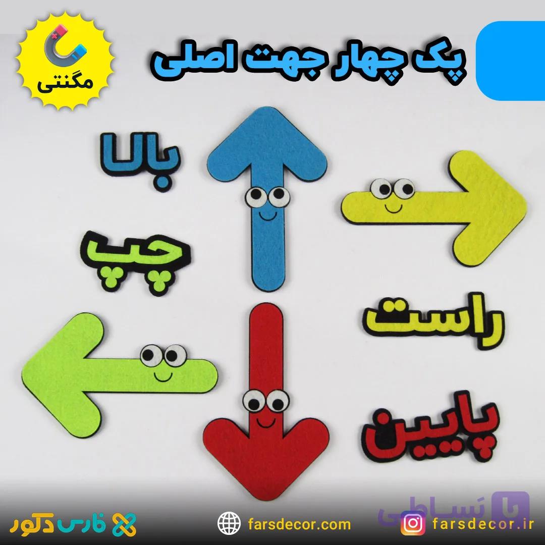 چهار جهت اصلی نمدی (مگنتی) — تصویر 1