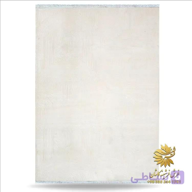 فرش پینترستی کرم با طراحی ساده کد 42099 — تصویر 1