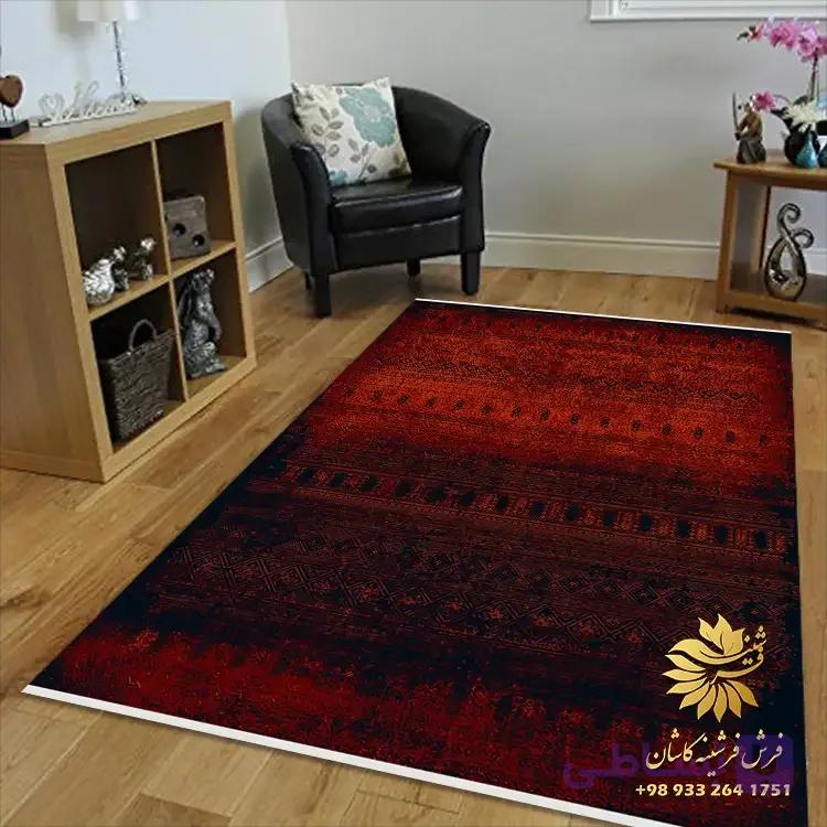 فرشینه طرح گبه وینتیج قرمز با ترمز کد 38554 — تصویر 1