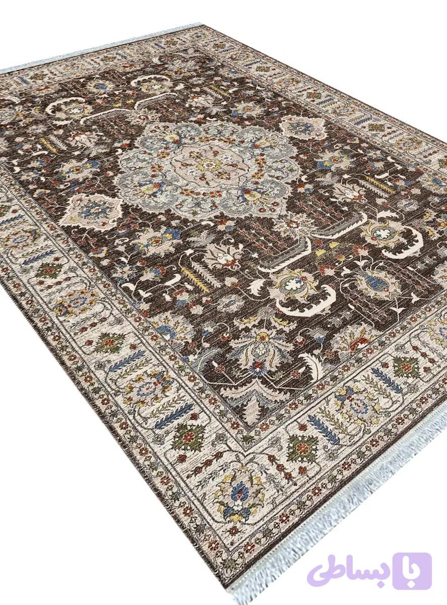 فرش سلطان آباد طرح افرا رنگ گردویی 700 شانه کد 76009 — تصویر 1