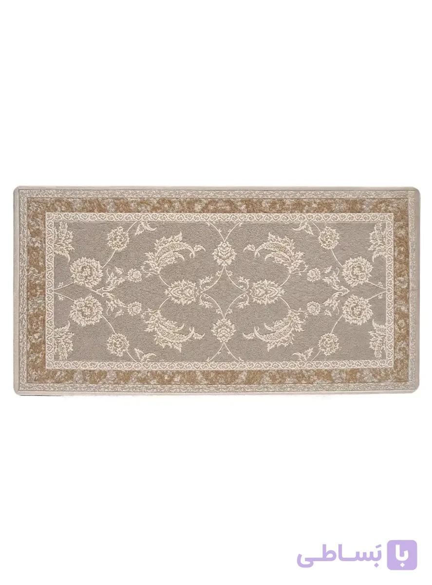 پشتی ماشینی افشان طرح صدف برجسته رنگ بژ 1200 شانه کد 3316 — تصویر 1
