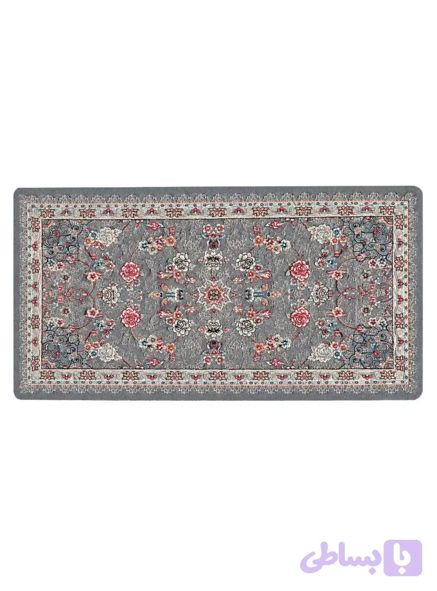 پشتی ماشینی طرح گیلدا رنگ طوسی 700 شانه کد 1671 — تصویر 1