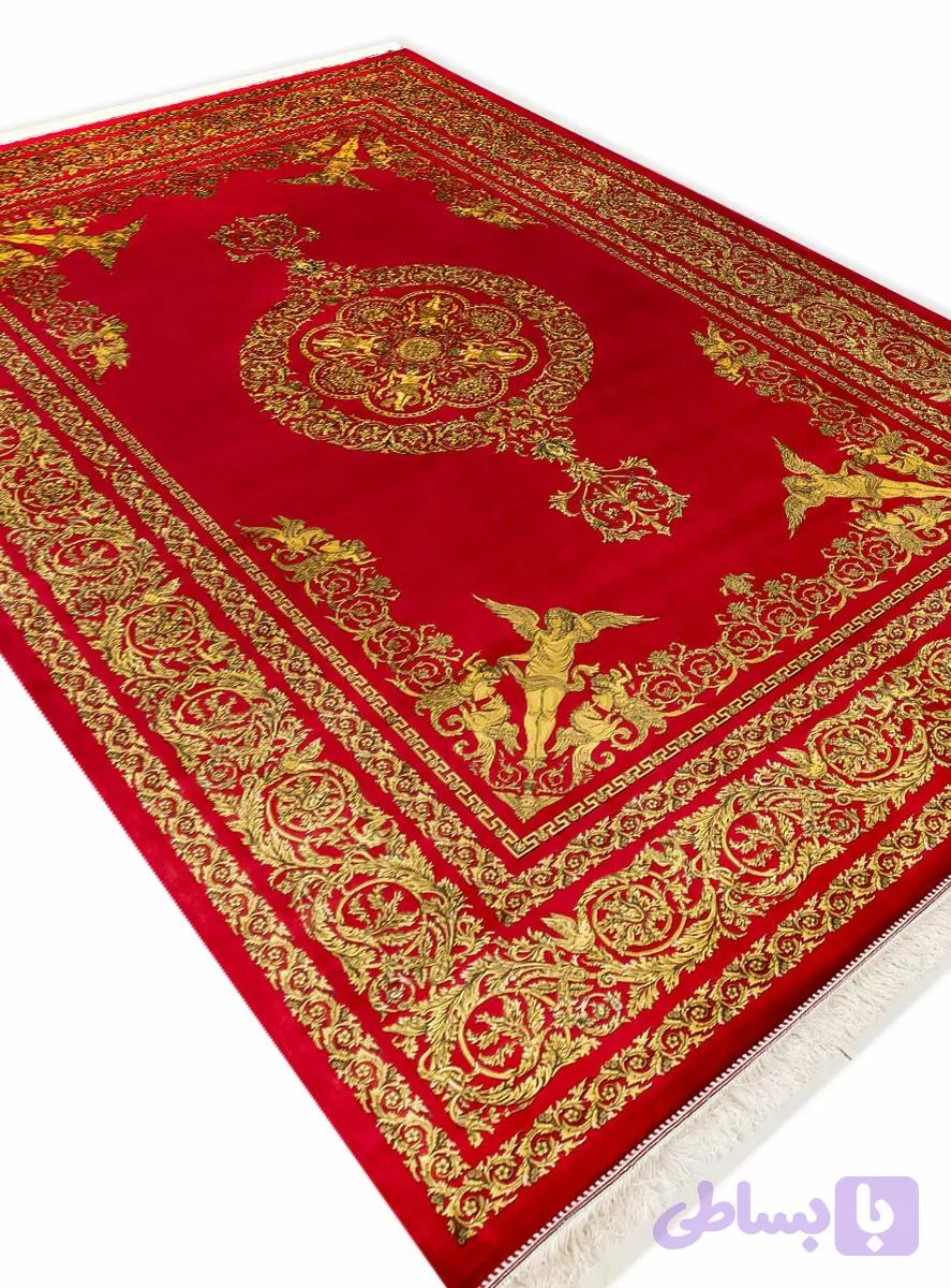 فرش ابریشم فرانسوی طرح کاترین 1700 شانه تراکم 5100 کد Q527 — تصویر 1