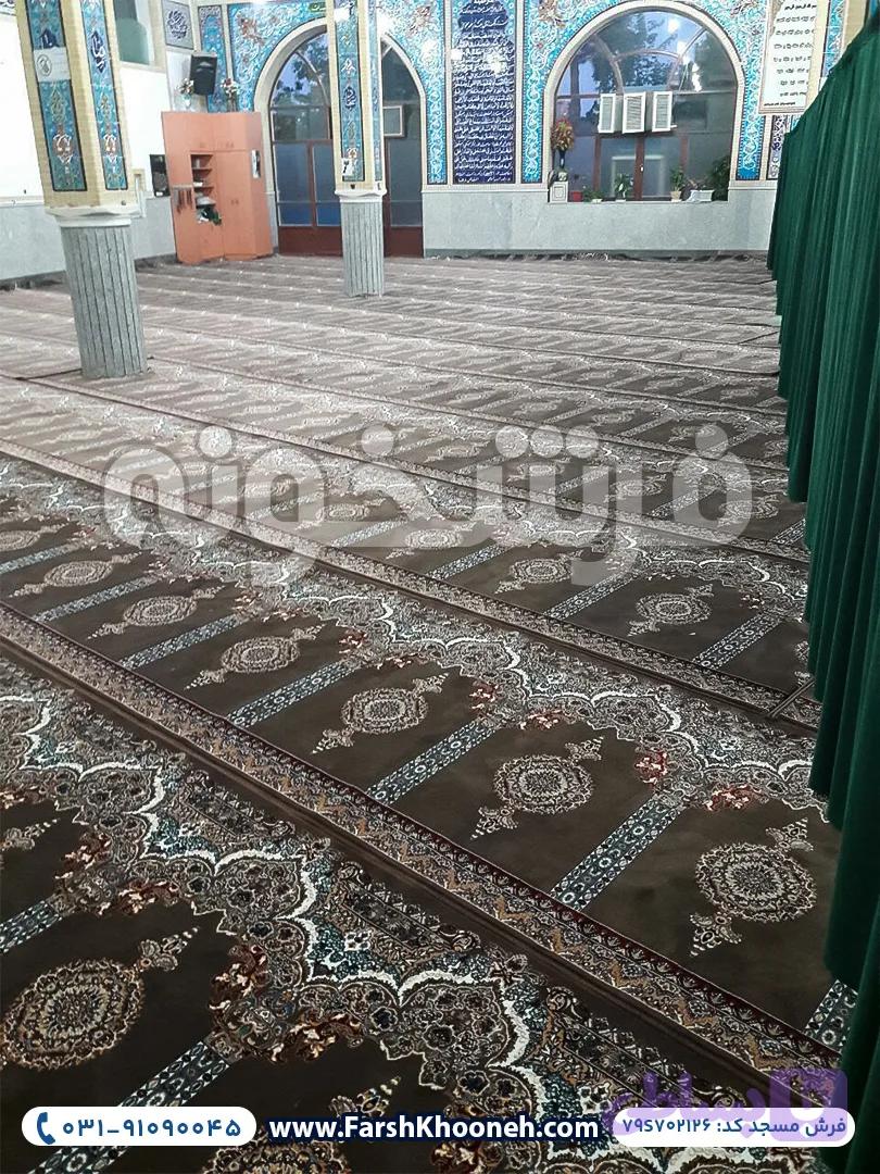فرش سجاده ای طرح ماهور رنگ گردویی 700 شانه کد 2126 — تصویر 1