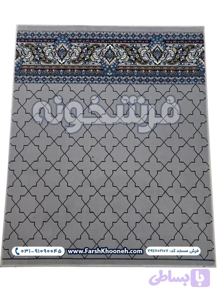 فرش تشریفات سجاده ای طرح شمسه رنگ فیلی کد 702107 — تصویر 1