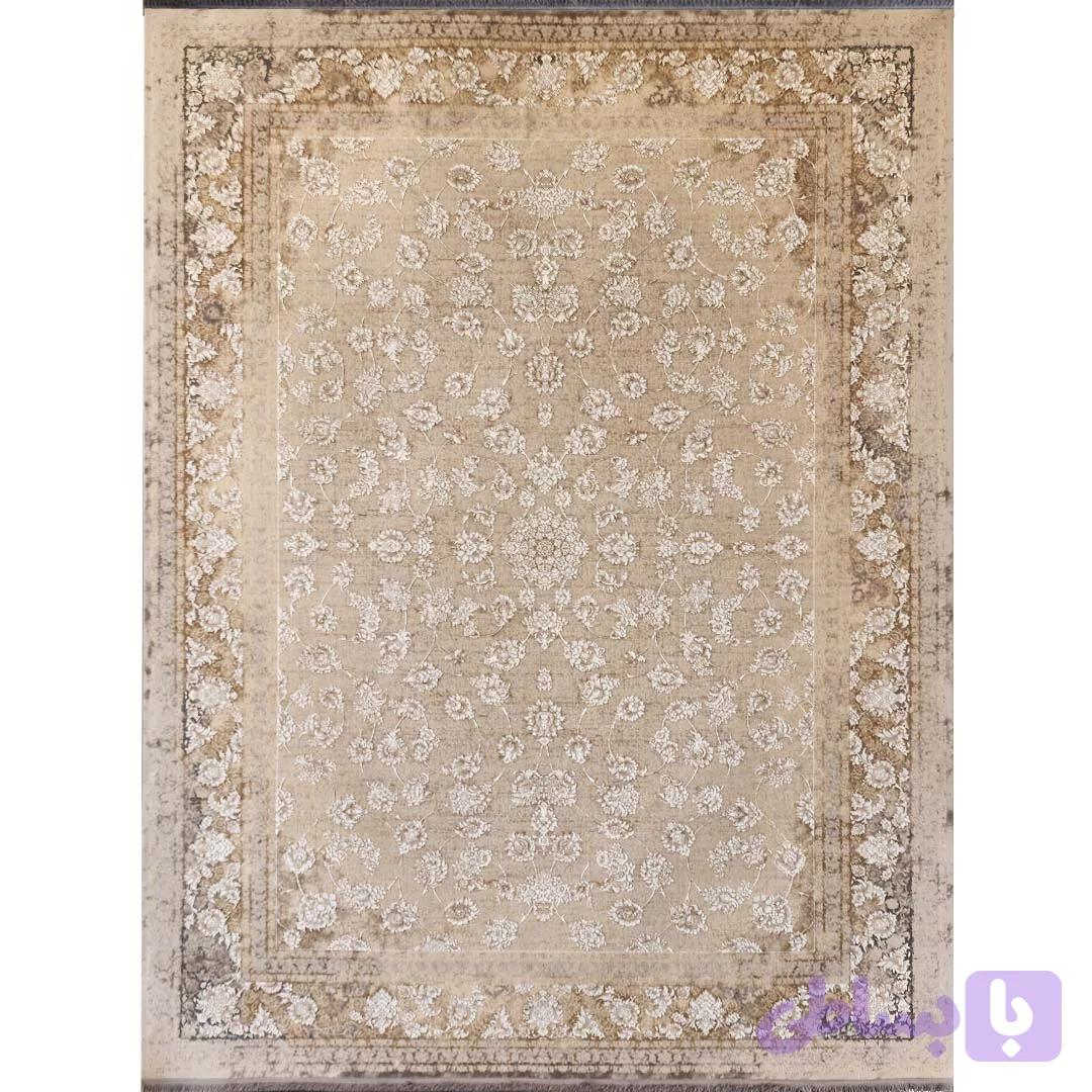 فرش افشان وینتیج طرح نازگل صدفی 1200 شانه برجسته کد 2209006 — تصویر 1