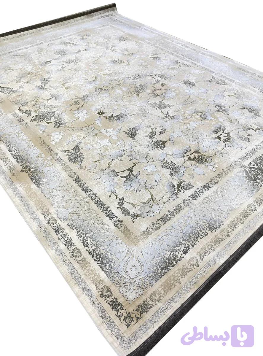 فرش کهنه نما طرح افشان طلاکوب گل برجسته 1200شانه کد 8080 — تصویر 1