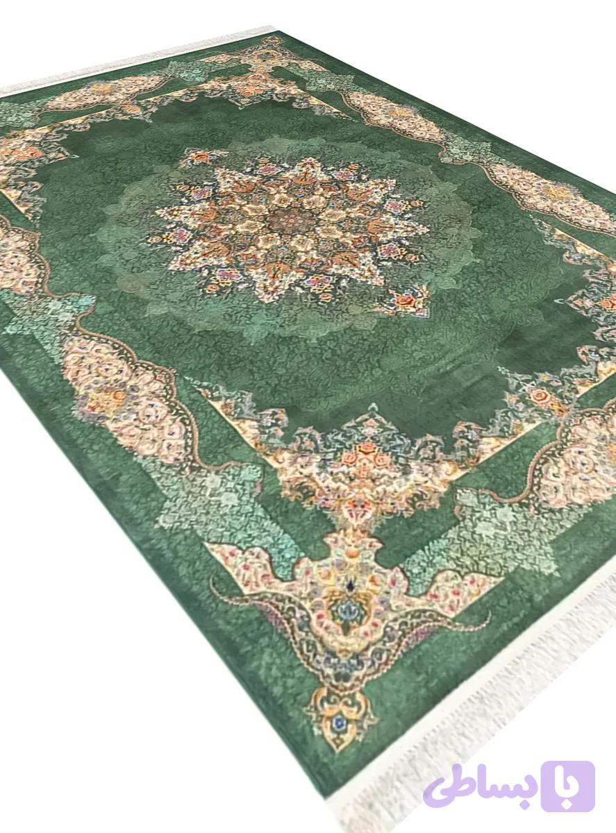 فرش کناره کلاریس طرح دنیا زغالی 1200 شانه کد 1130 — تصویر 1