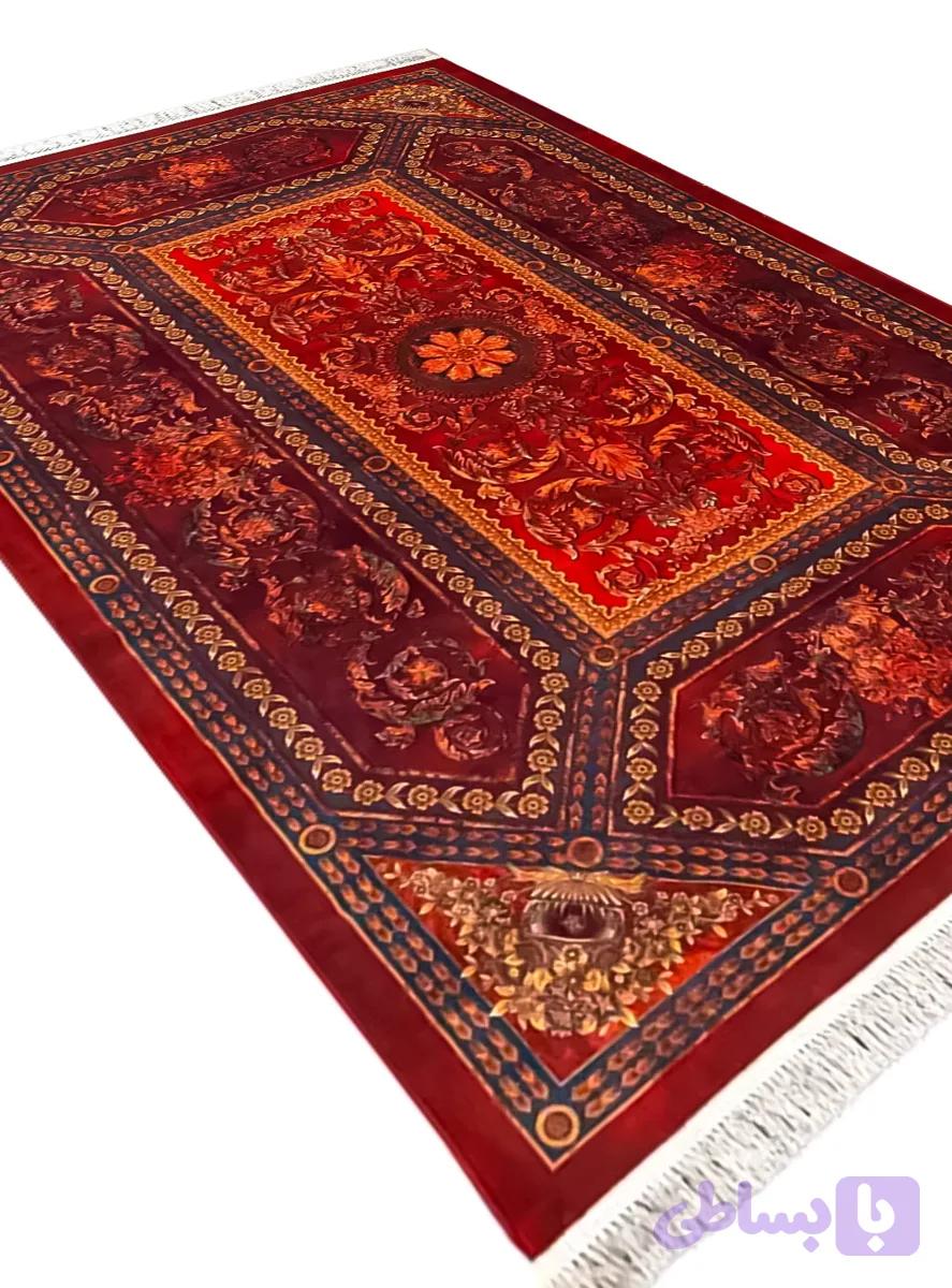 فرش کلاریس فرانسوی 1200 شانه رنگ قرمز کد 2555018034 — تصویر 1
