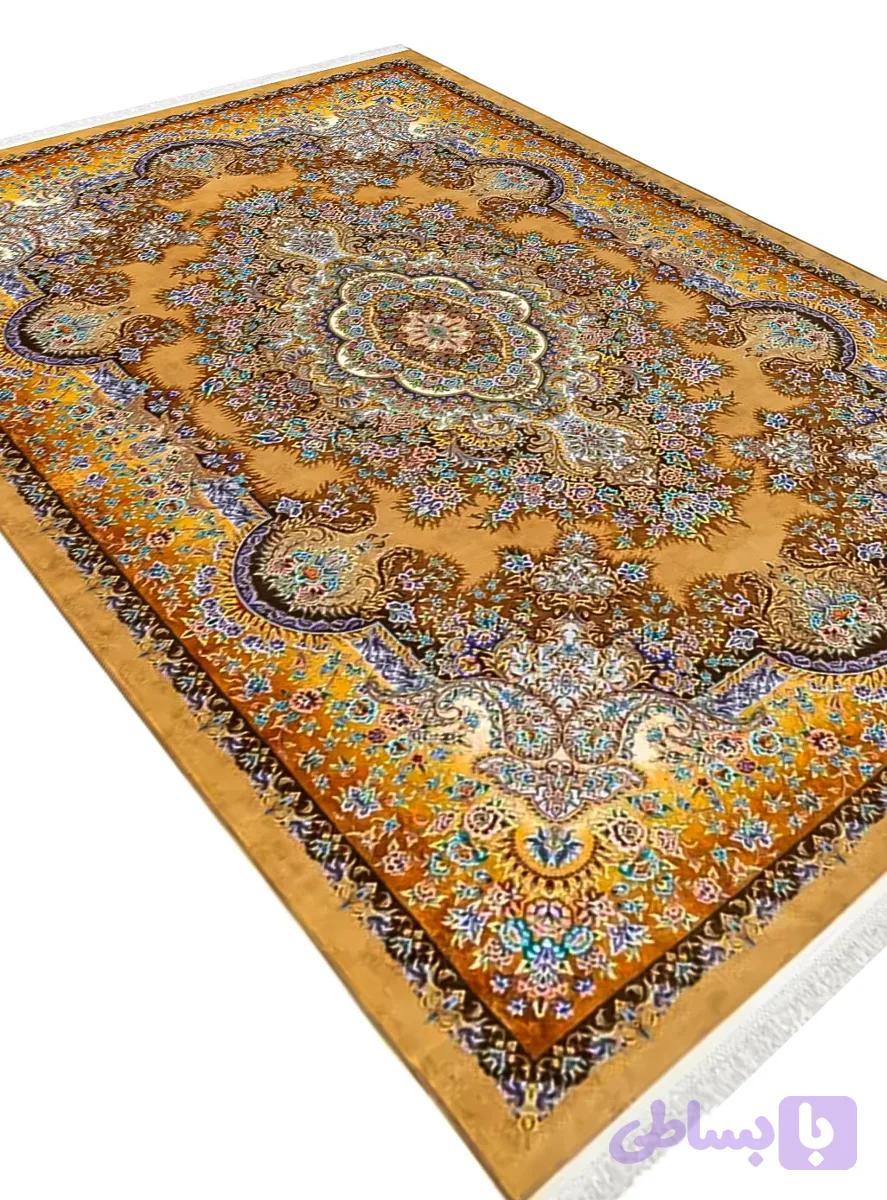 فرش تندیس رنگ گندمی 1500 شانه کد 2000011110 — تصویر 1
