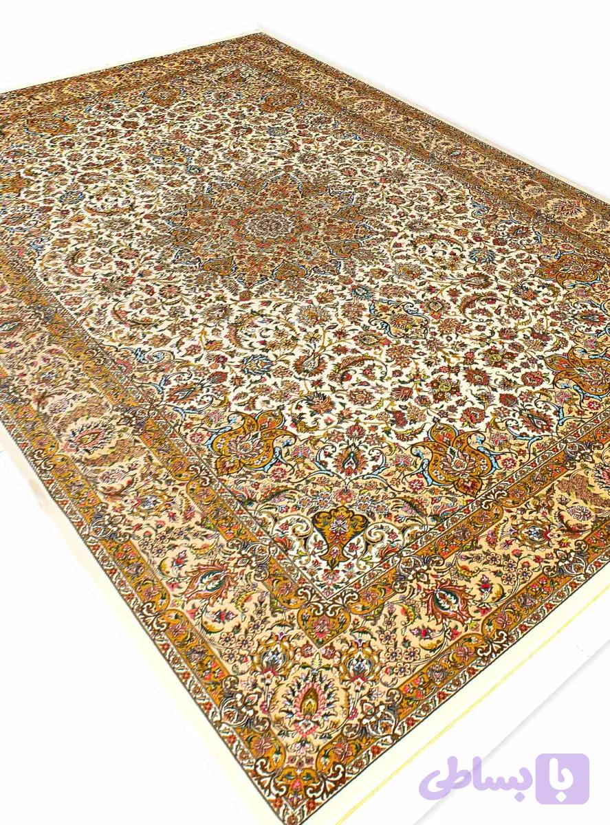 فرش ابریشم طرح نگار 1700 شانه تراکم 5100 کد Q528 — تصویر 1