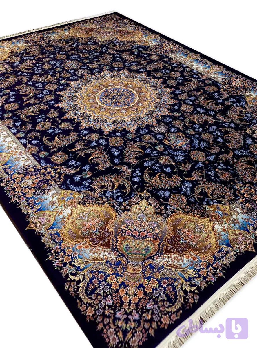 فرش تندیس طرح ساهر رنگ سرمه ای 1500 شانه کد 3146 — تصویر 1
