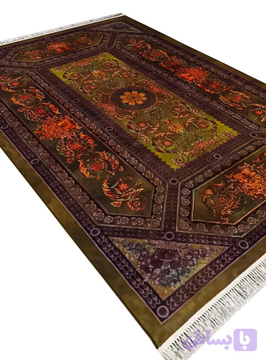 فرش کلاریس فرانسوی 1200 شانه رنگ خزه ای کد 2555018058 — تصویر 1