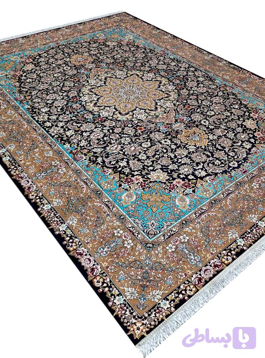 فرش طرح شکوفه 1200 شانه تراکم 3600 کد 12842 — تصویر 1