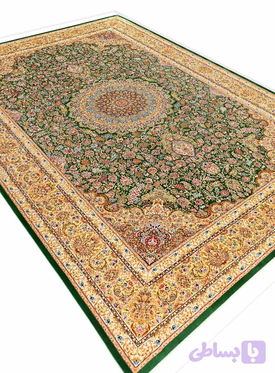 فرش ابریشم طرح جیران 1700 شانه تراکم 5100 کد Q122 — تصویر 1