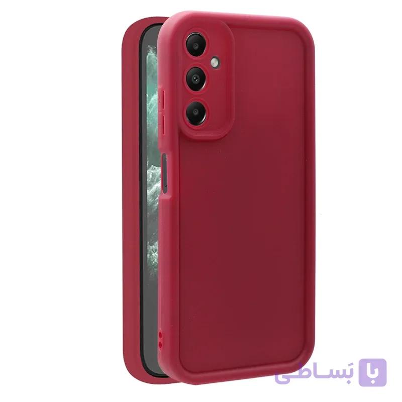 کاور پک سه عددی مدل Puffer مناسب برای گوشی سامسونگ Galaxy A05s – رنگ مشکی-زرشکی-قهوه ای — تصویر 1