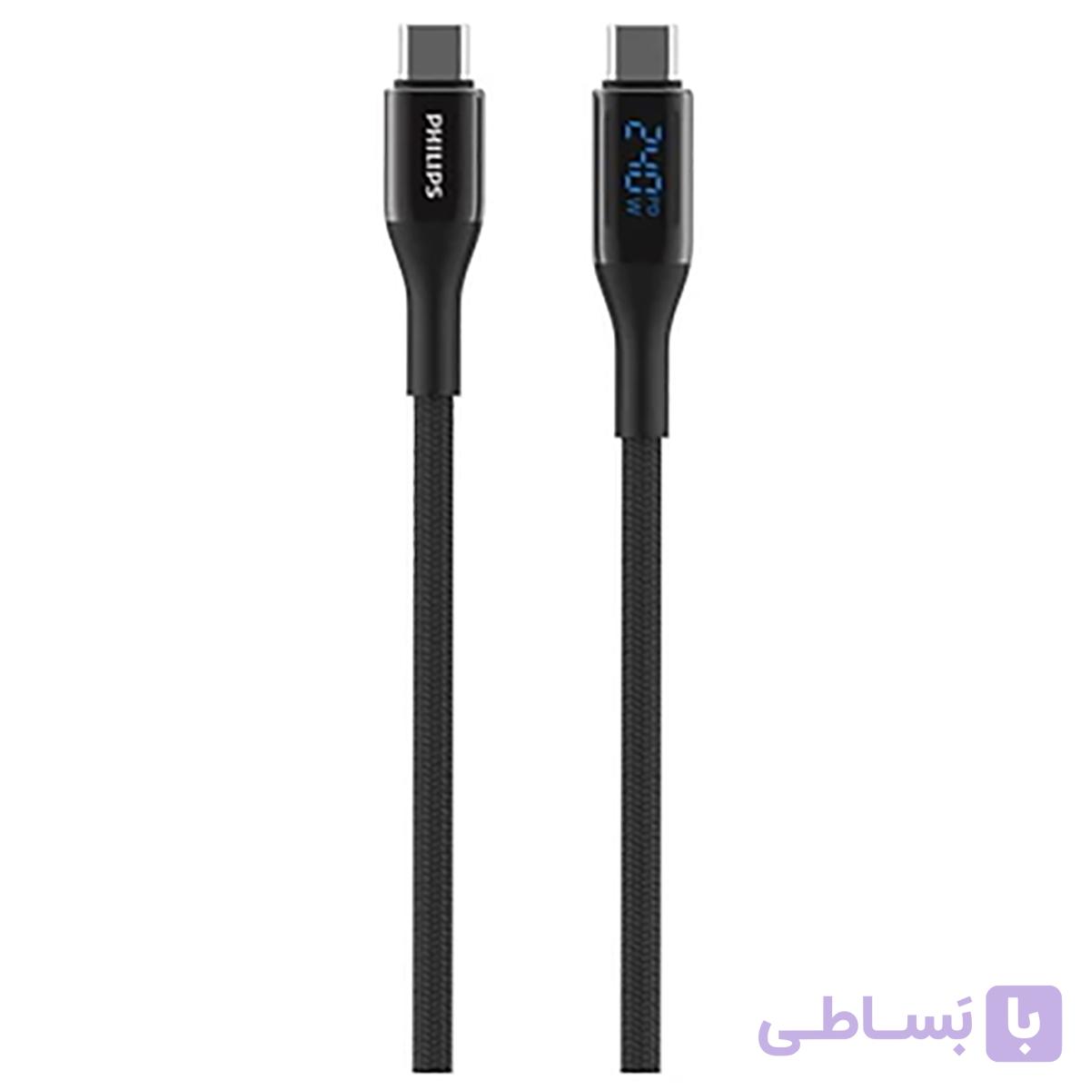 کابل تایپ سی 240 وات فیلیپس philips مدل 4583C طول 2 متر — تصویر 1