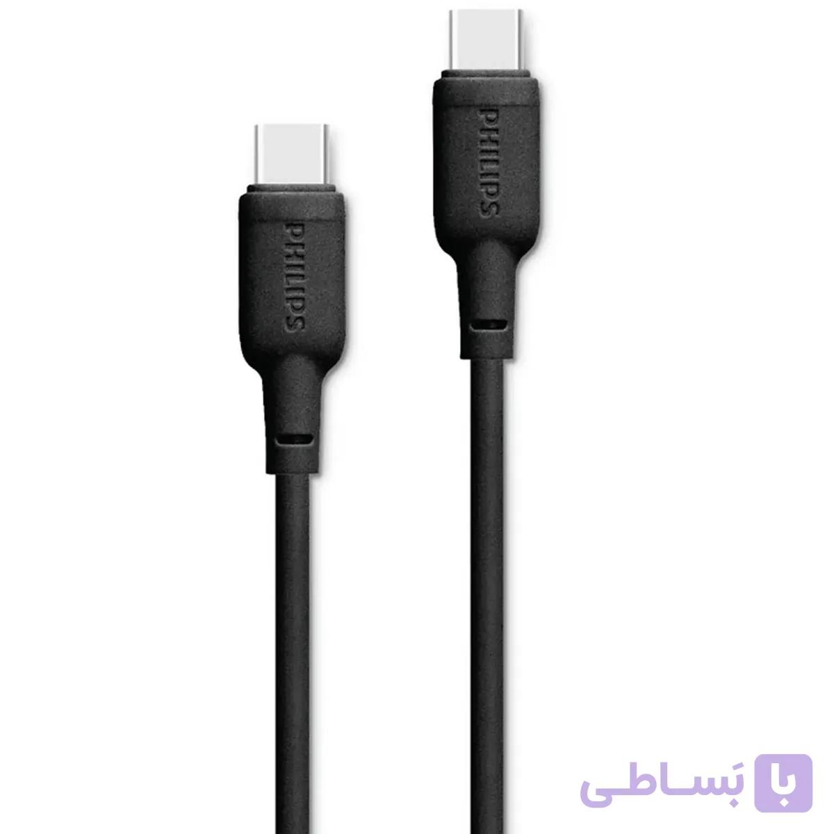 کابل تایپ سی 60 وات فیلیپس Philips مدل DLC6541CW طول یک متر — تصویر 1