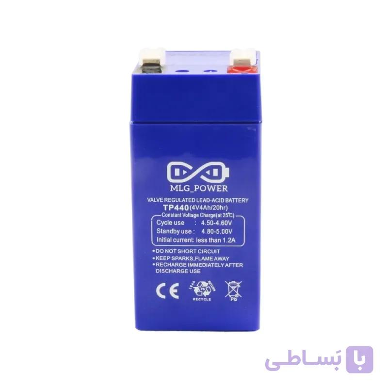 باتری لید اسید 4 ولت 4 آمپر مارک MLG POWER مدل TP440