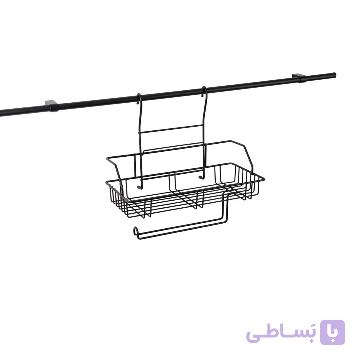 جا ادویه و جا دستمال رولی آویز مشکی – آریو — تصویر 1