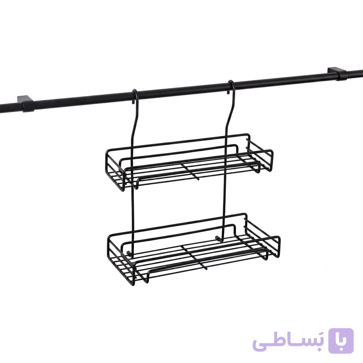 جا ادویه آویز مشکی دو طبقه – آدرین 2 — تصویر 1