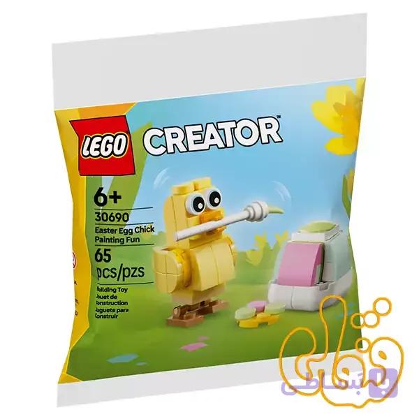 ساختنی لگو پولی‌بگ کریتور نقاشی جوجه روی تخم مرغ عید پاک Easter Egg Chick Painting Fun 30690 — تصویر 1