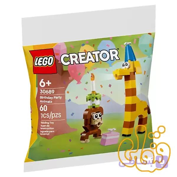 ساختنی لگو پولی‌بگ کریتور جشن تولد حیوانات Birthday Party Animals 30689 — تصویر 1