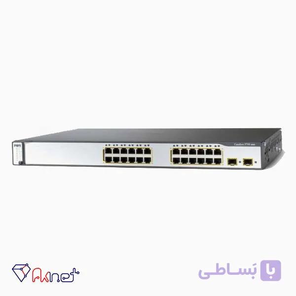 سوئیچ 24 پورت PoE سیسکو Cisco WS-C3750-24PS-S — تصویر 1