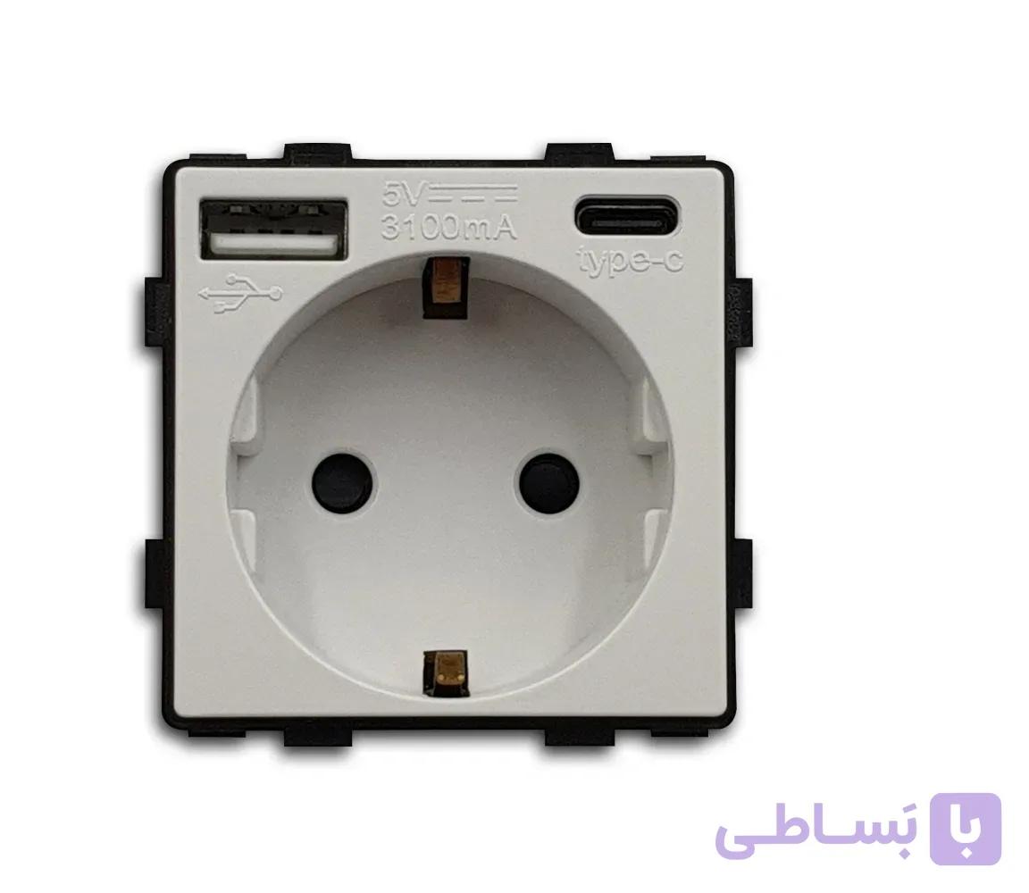 پریز به همراه شارژر USB تویا — تصویر 1