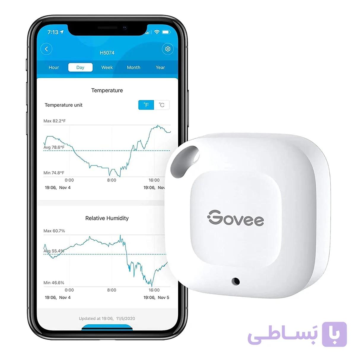 دماسنج و رطوبت‌سنج هوشمند Govee H5074 | سنسور دما و رطوبت بلوتوثی — تصویر 1