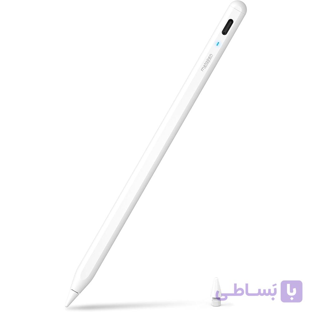 قلم لمسی Metapen Pencil A8 برای iPad | Palm Rejection، شارژ سریع USB-C و بدنه آلومینیومی — تصویر 1